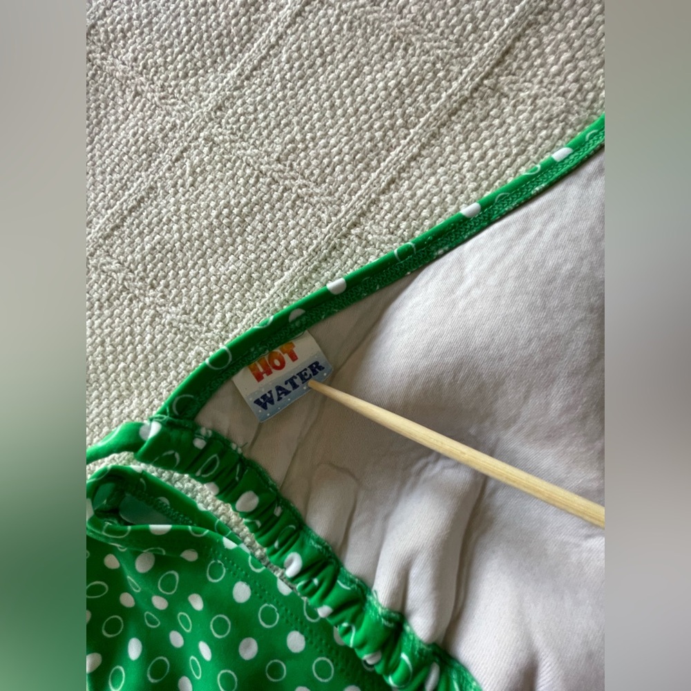 Hot Water Green and White Polka dot Bikini - Picture 3 of 8